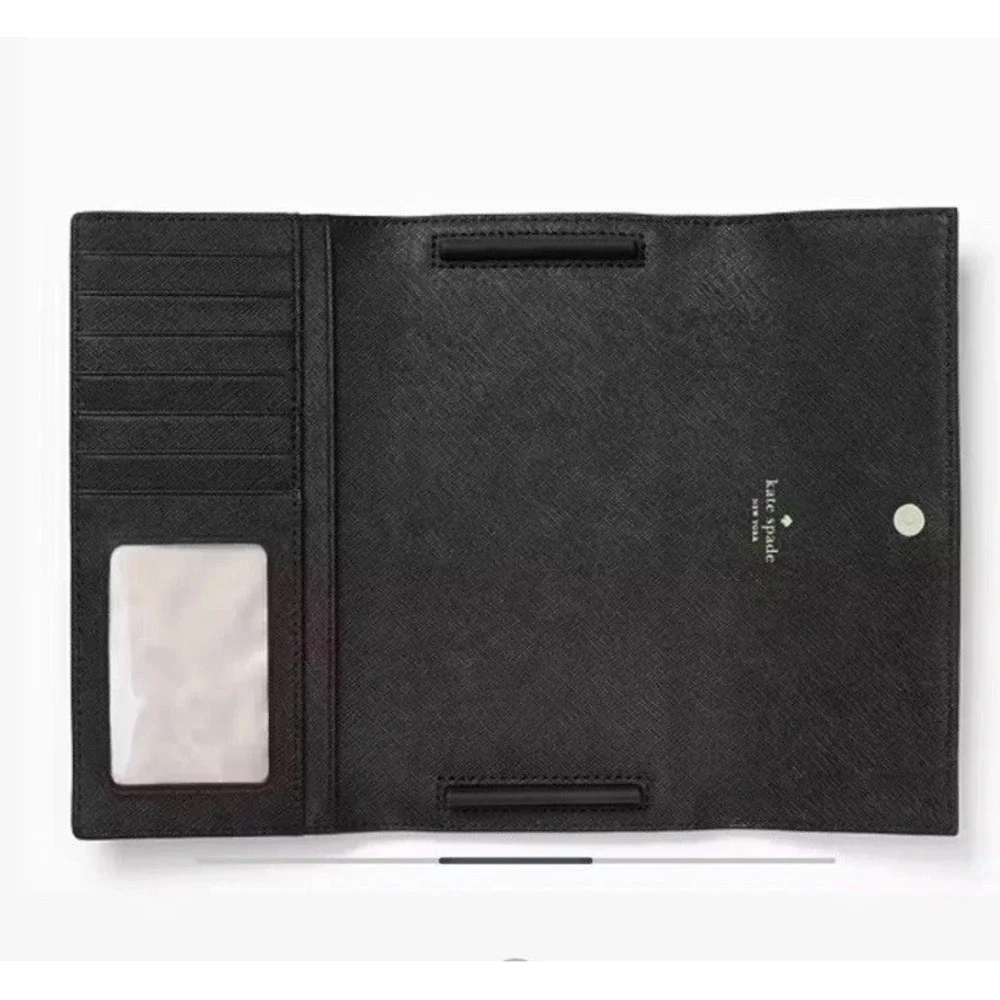 Kate Spade Leather Wallet Black With Phone‎ Holder NWOT